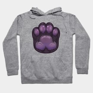 dark furry cat cute paw Hoodie